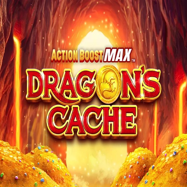 Action Boost Max Dragon's Cache casino game by SpinPlay Games – featured logo at Zumobet Casino