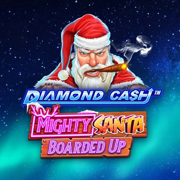 Slots logo of Diamond Cash Mighty Santa Boarded Up from Greentube at Zumobet Casino