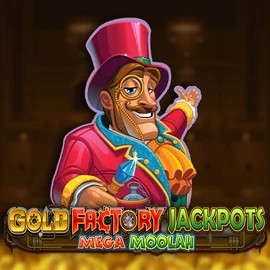 Gold Factory Jackpots Mega Moolah slot visual from Aurum Signature Studios available on zumobets.co.nl